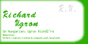 richard ugron business card